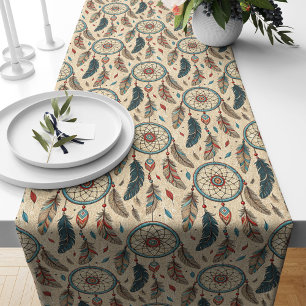 Ethnic Style Table Runner with Dreamcatcher Motif