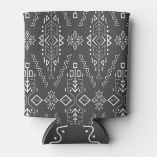 Ethnic Style Vintage Boho Tile Can Cooler