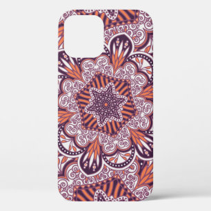 Ethnic style, vintage decorative texture. iPhone 12 case