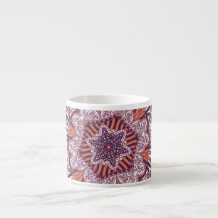 Ethnic style, vintage decorative texture. espresso cup