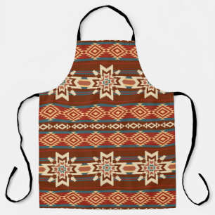 Ethnic Textile Stars: Abstract Pattern. Apron