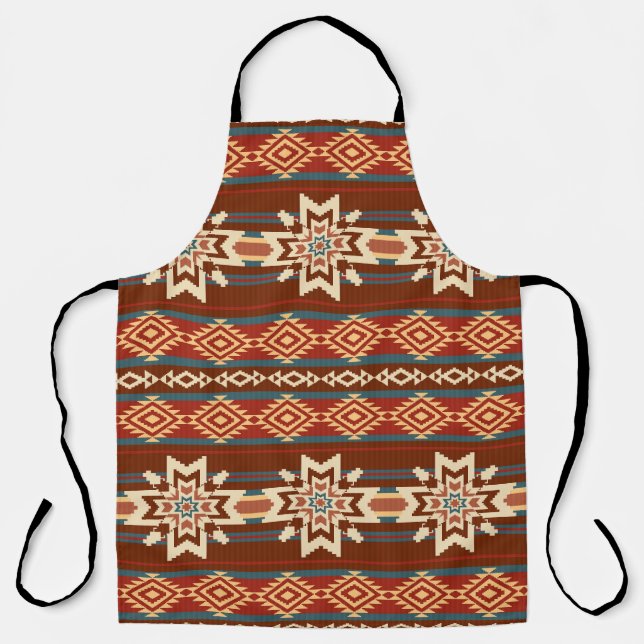 Ethnic Textile Stars: Abstract Pattern. Apron (Front)