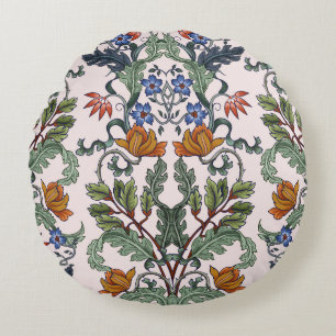 Ethnic Traditional: Decorative Vintage Floral Round Cushion