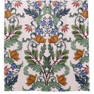 Ethnic Traditional: Decorative Vintage Floral Shower Curtain