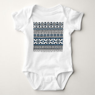 Ethnic Triangle Geometric Navajo Pattern Baby Bodysuit