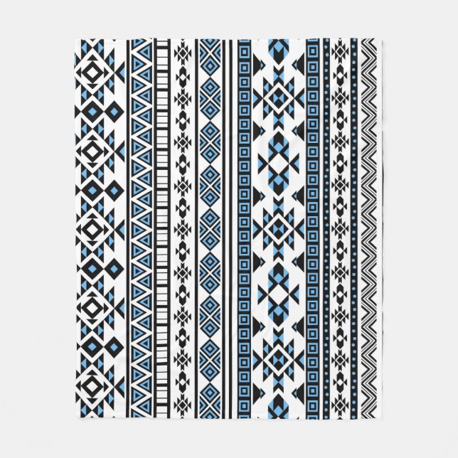Ethnic Triangle Geometric Navajo Pattern Fleece Blanket (Front)