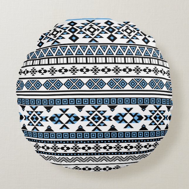 Ethnic Triangle Geometric Navajo Pattern Round Cushion (Front)