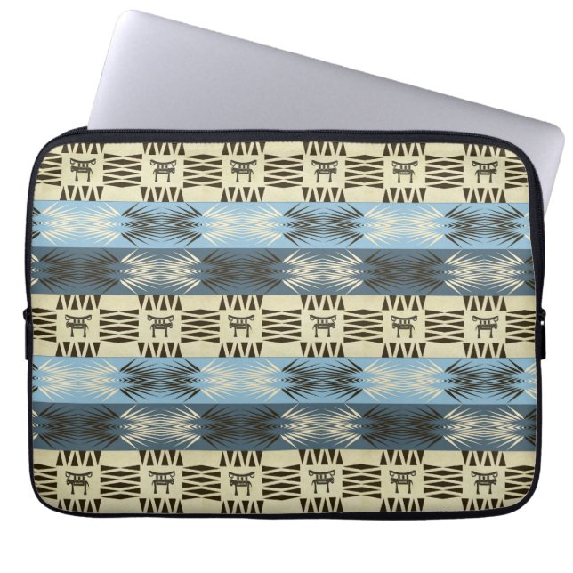 ethnic tribal african pattern laptop sleeve (Front)
