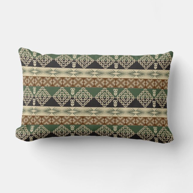ethnic tribal african pattern lumbar cushion (Front)