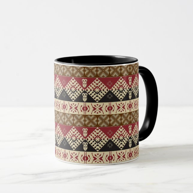 ethnic tribal african pattern mug (Front Right)