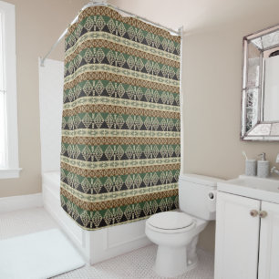 ethnic tribal african pattern shower curtain