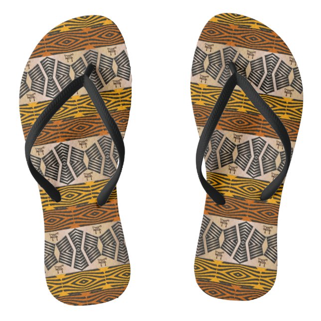 ethnic tribal african pattern thongs (Footbed)