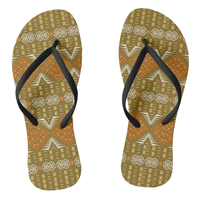 ethnic tribal african pattern thongs (Footbed)