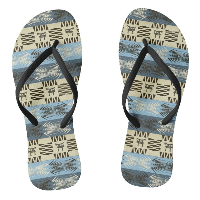 ethnic tribal african pattern thongs (Footbed)