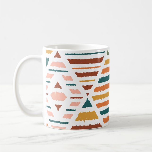 Ethnic Tribal Argyle Seamless Pattern Coffee Mug (Left)