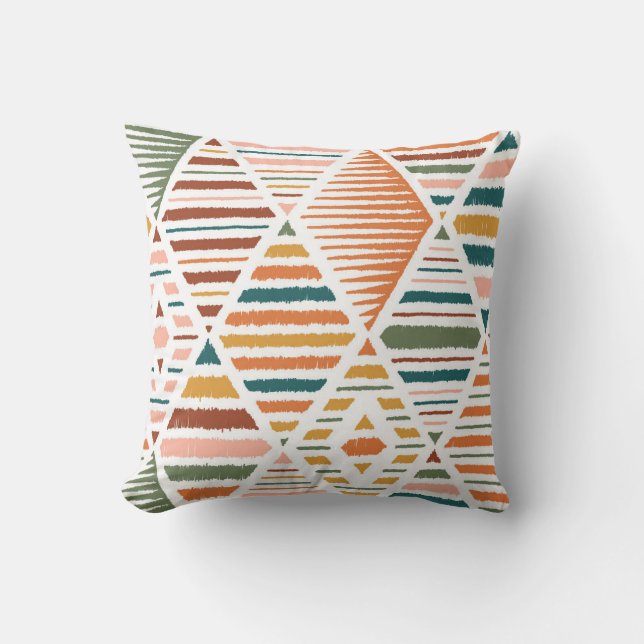Ethnic Tribal Argyle Seamless Pattern Cushion (Front)