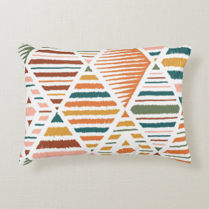 Ethnic Tribal Argyle Seamless Pattern Decorative Cushion