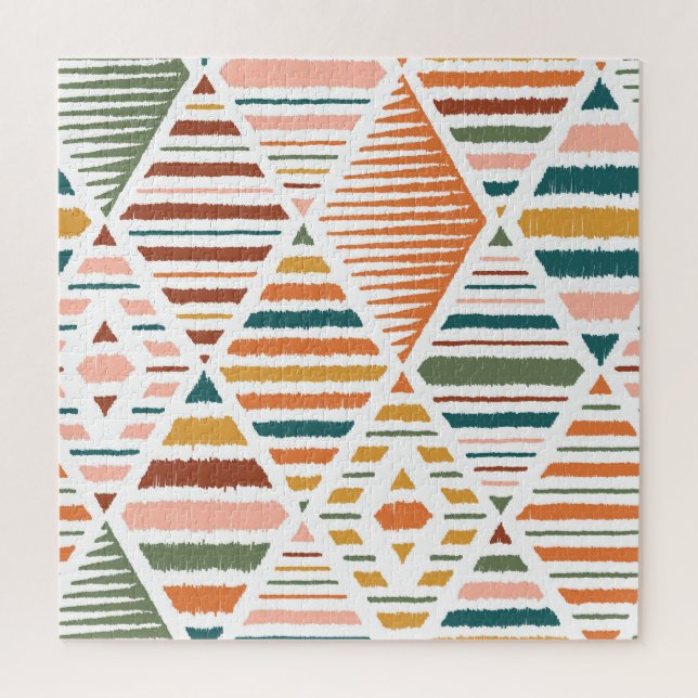 Ethnic Tribal Argyle Seamless Pattern Jigsaw Puzzle (Vertical)