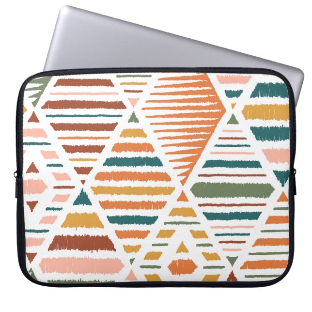 Ethnic Tribal Argyle Seamless Pattern Laptop Sleeve (Front)