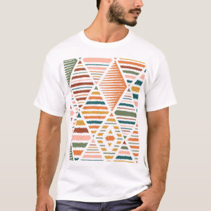 Ethnic Tribal Argyle Seamless Pattern T-Shirt