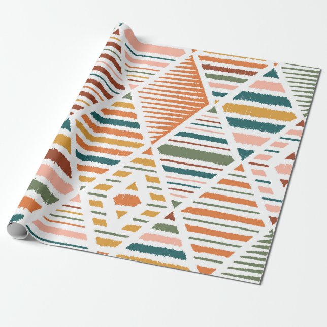 Ethnic Tribal Argyle Seamless Pattern. Traditional Wrapping Paper (Unrolled)