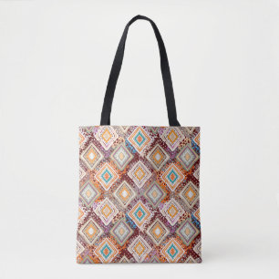 Ethnic tribal art, abstract geometry. tote bag