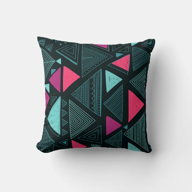 Ethnic Tribal Boho: Doodle Vintage. Cushion (Front)
