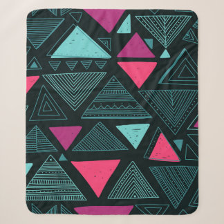 Ethnic Tribal Boho: Doodle Vintage. Sherpa Blanket