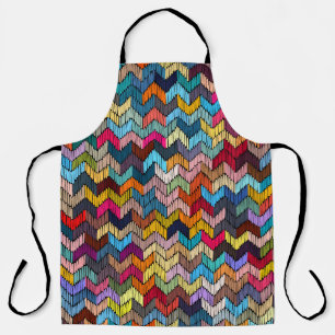 Ethnic Tribal Embroidered Geometric Apron