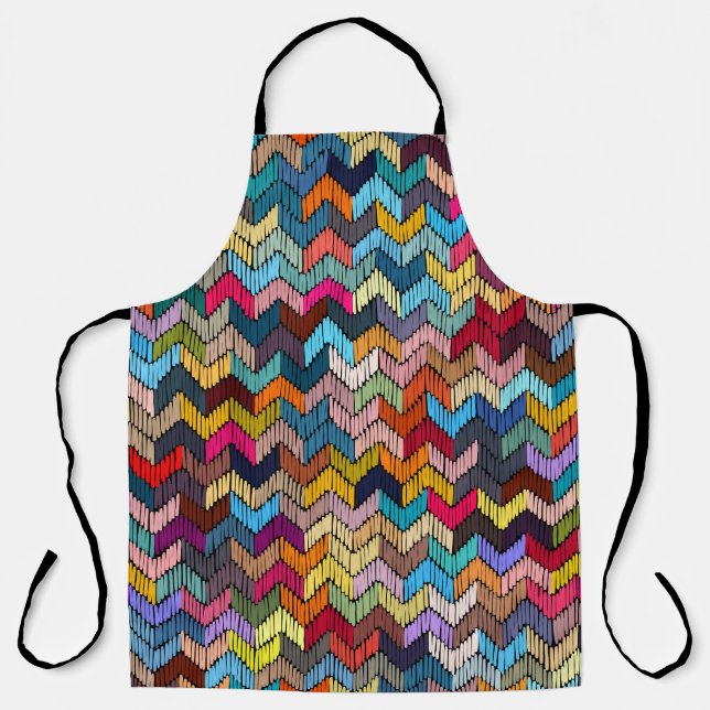 Ethnic Tribal Embroidered Geometric Apron (Front)