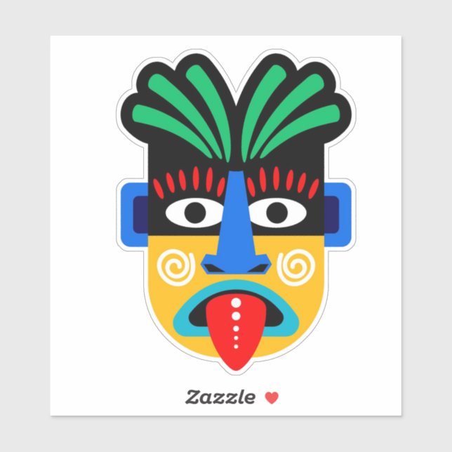 Ethnic Tribal Mask Sticker (Sheet)