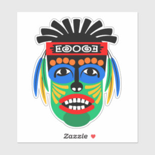 Ethnic Tribal Mask Sticker