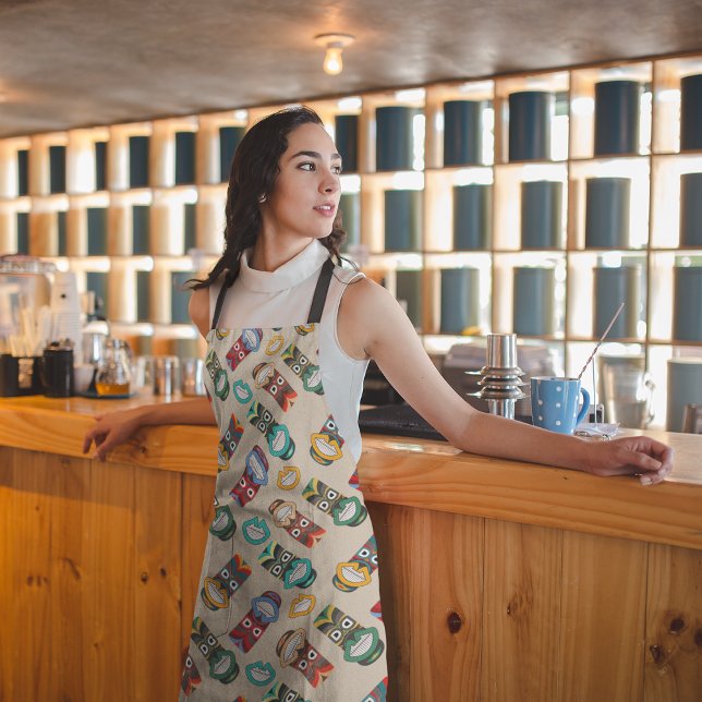 Ethnic Tribal Masks Apron (Creator Uploaded)