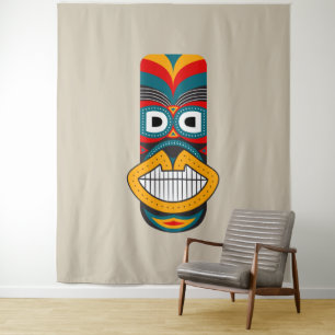 Ethnic Tribal Masks Tapestry