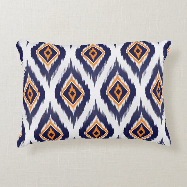 Ethnic Tribal Motif: Ikat Pattern. Decorative Cushion (Front)