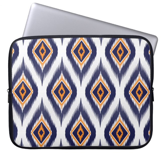 Ethnic Tribal Motif: Ikat Pattern. Laptop Sleeve (Front)