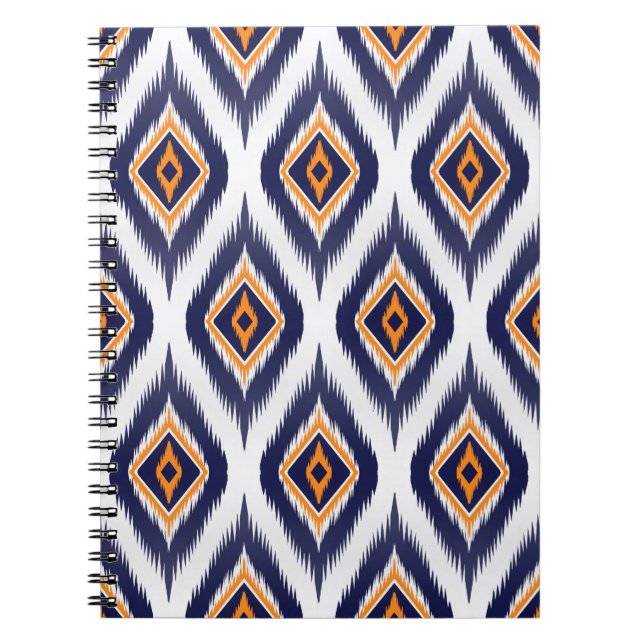 Ethnic Tribal Motif: Ikat Pattern. Notebook (Front)