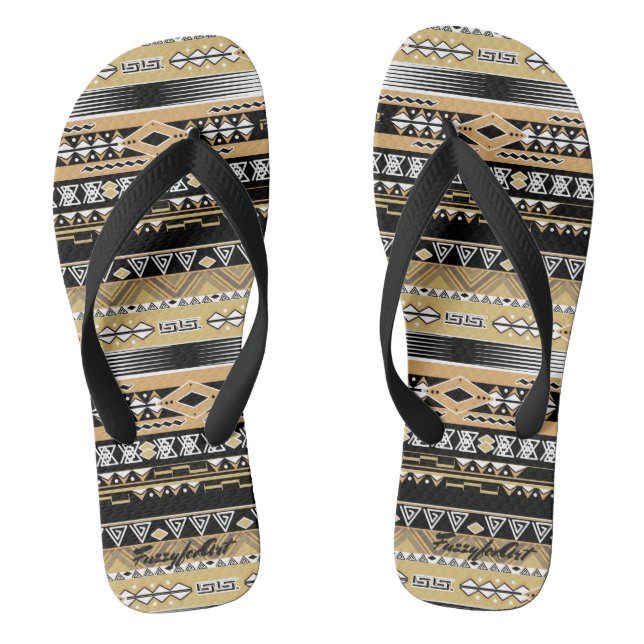Ethnic , tribal, ornament thongs (Footbed)