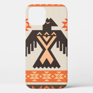 Ethnic tribal ornament with eagle iPhone 12 case