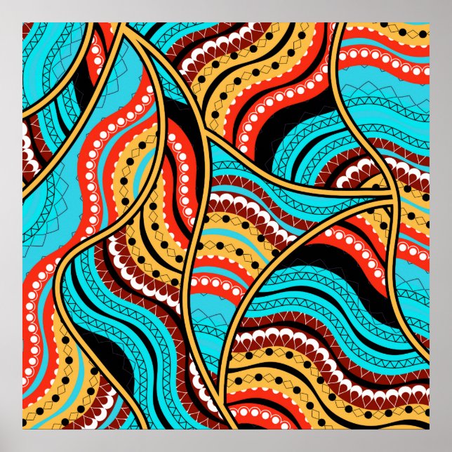 Ethnic Tribal Pattern Art Poster (Front)