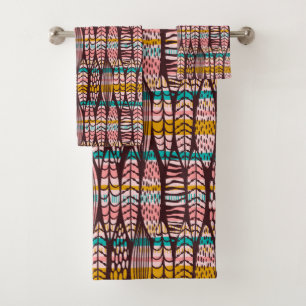 Ethnic Tribal Pattern Bath Towel Set