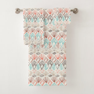 Ethnic Tribal Pattern Bath Towel Set