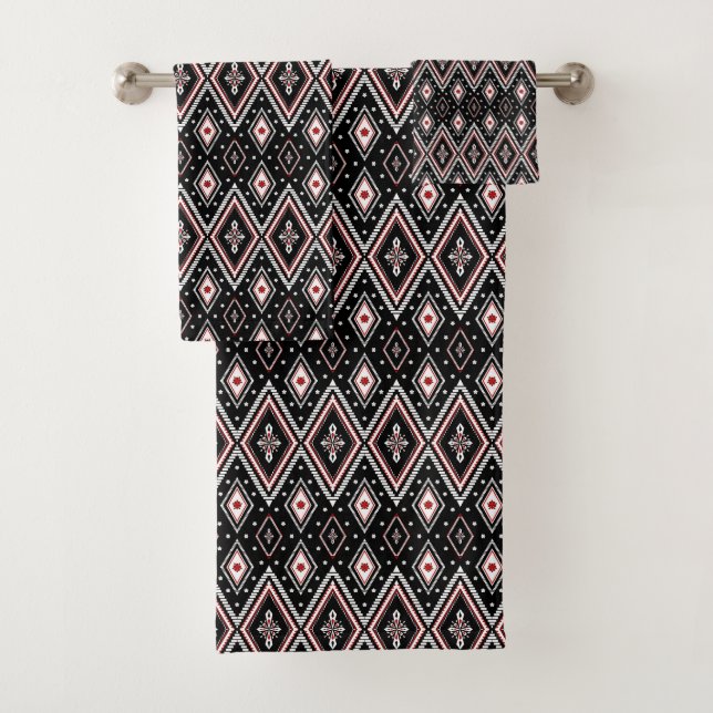 Ethnic Tribal Pattern Bath Towel Set (Insitu)