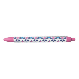 Ethnic Tribal Pattern Blue Ink Pen