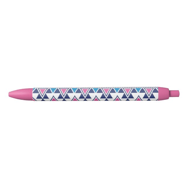 Ethnic Tribal Pattern Blue Ink Pen (Front)