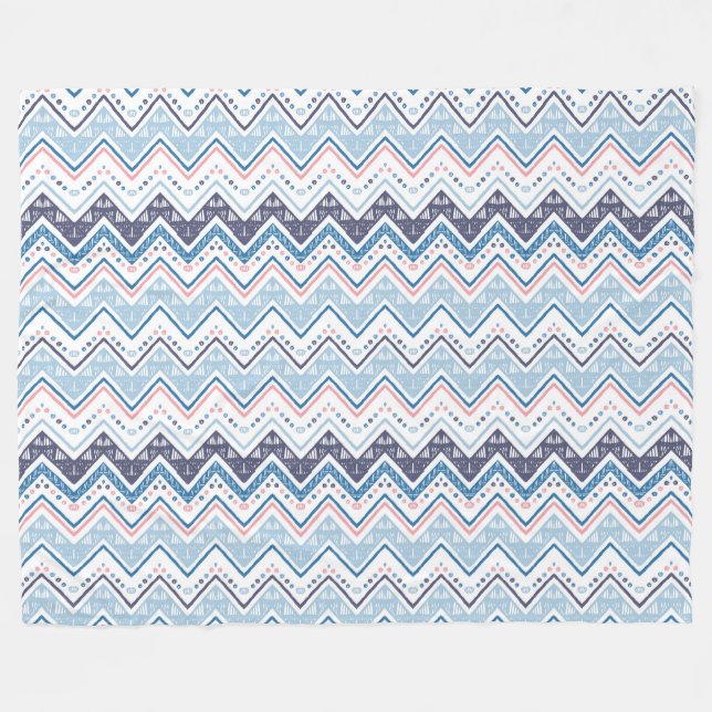 Ethnic Tribal Pattern Fleece Blanket (Front (Horizontal))