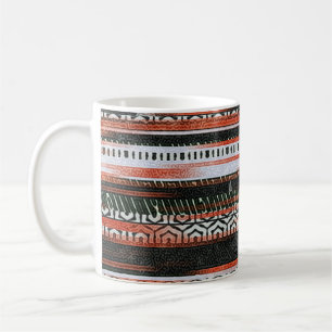 Ethnic tribal stripes: rug design. coffee mug