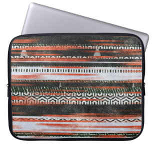 Ethnic tribal stripes: rug design. laptop sleeve