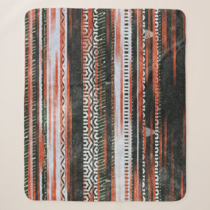 Ethnic tribal stripes: rug design. sherpa blanket