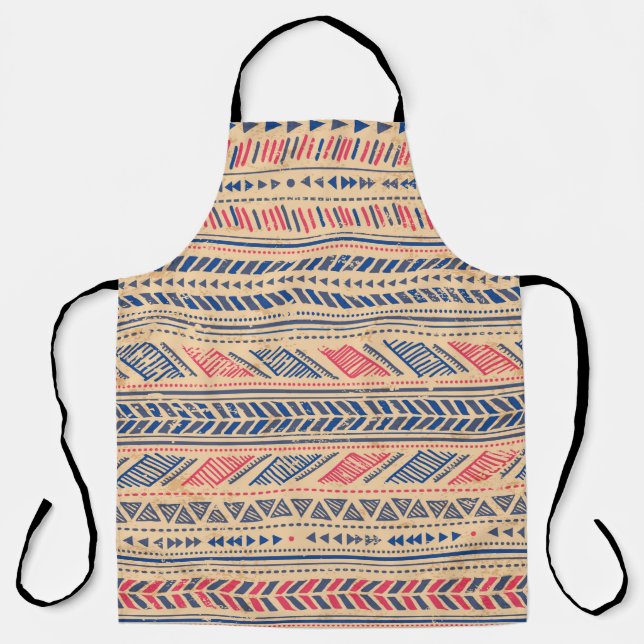 Ethnic tribal vintage seamless pattern apron (Front)